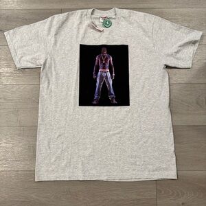 Supreme NYC Tupac Hologram Ash Grey T-Shirt Sz Medium Men Unisex SS20T34